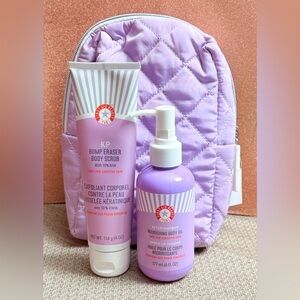 First Aid Beauty Bump Eraser & After Shower Nourishing Oil Body Care Duo